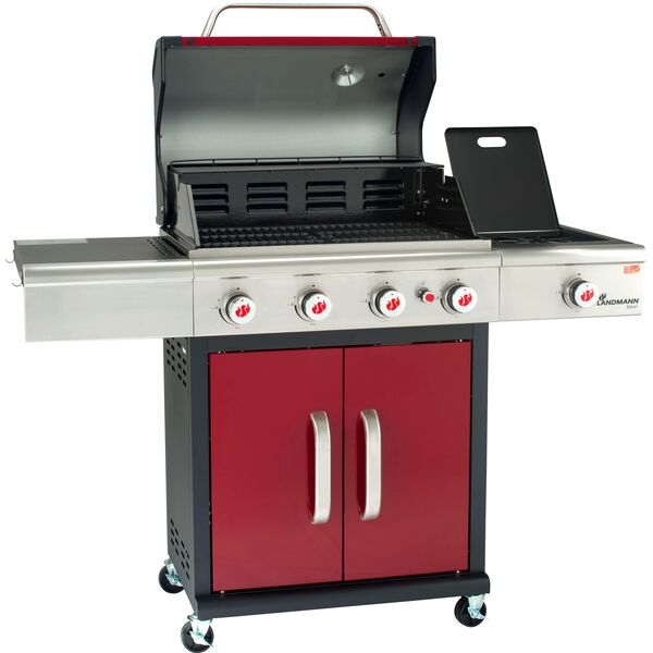 Landmann Triton 4.1 PTS czerwony (12961) Grill ogrodowy gazowy 15 kW 65 cm x 44 cm
