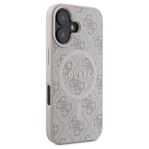 Guess Guess GUHMP16MG4GFRP iPhone 16 Plus 6.7" różowy/pink hardcase 4G Ring Classic Logo MagSafe