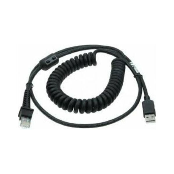 CABL USB TYPE ATPUW COILED 2.4M/BLK 2.4M BLK