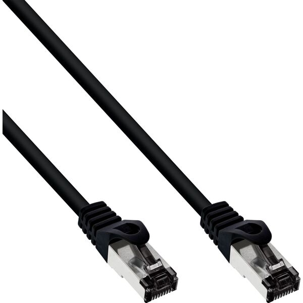 InLine INLINE Patchkabel Cat.8.1 S/FTP PiMf 2000MHz halogenfrei Kupfer schwarz 1m
