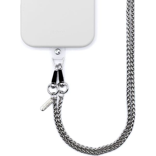 Crong Phone Crossbody - smycz zawieszka do telefonu srebrna - Gwarancja bezpieczeństwa. Proste raty. Bezpłatna wysyłka od 170 zł.