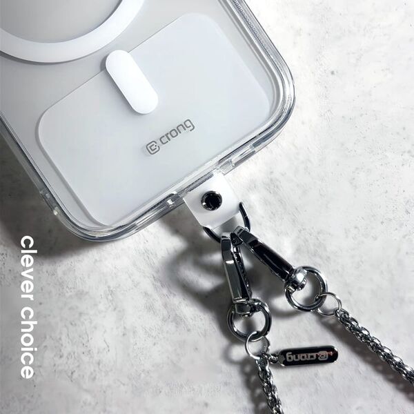 Crong Phone Crossbody - smycz zawieszka do telefonu srebrna - Gwarancja bezpieczeństwa. Proste raty. Bezpłatna wysyłka od 170 zł.