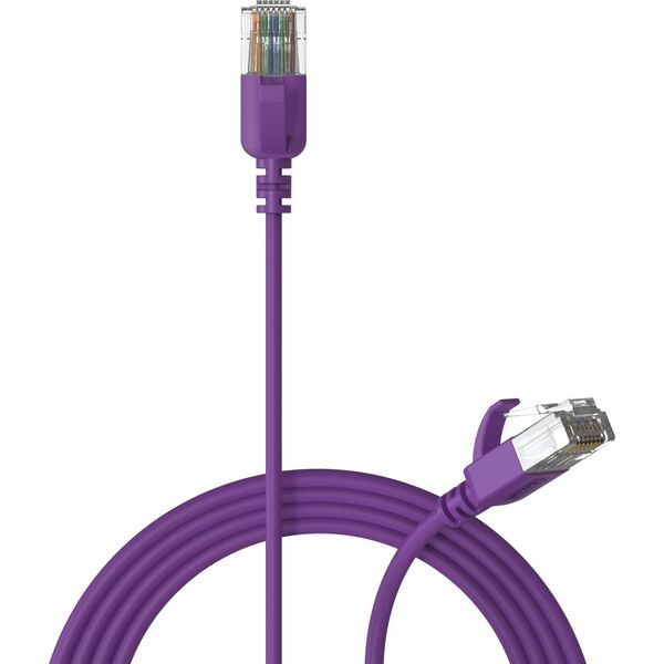 Procab PROCAB CSD560V/1 Καλώδιο δικτύου Slimline - CAT6A RJ45 U/UTP έκδοση μωβ - 1 μέτρο