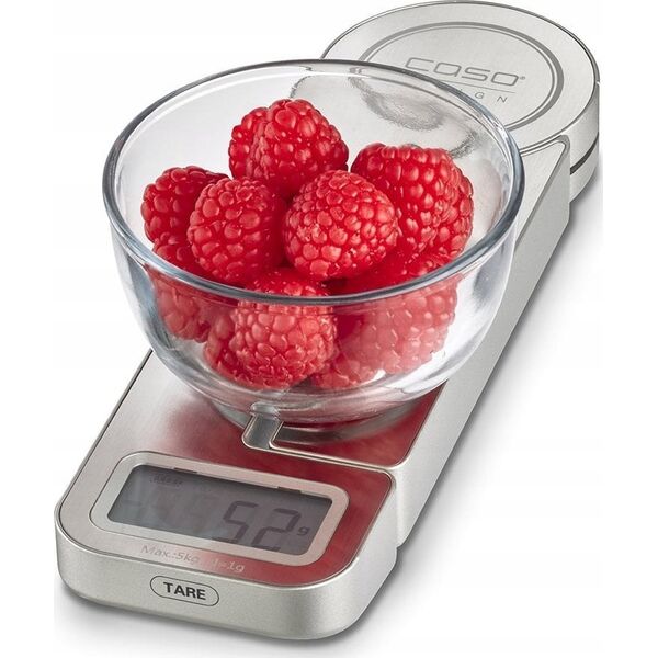 Waga kuchenna Caso Caso | Scales | KitchenEcostyle | Maximum weight (capacity) 5kg | Graduation 1 g | Ekranas type LCD | Nerūdijantis plienas