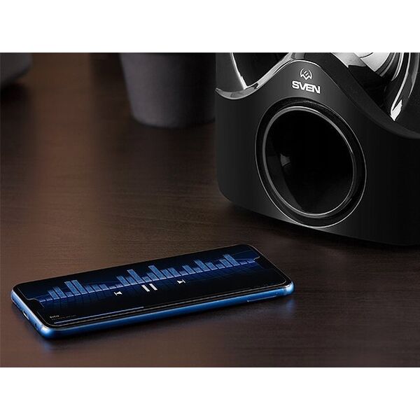 SVEN MS-312 black Bluetooth FM USB Display RC unit power output 20W+2x10W (RMS)