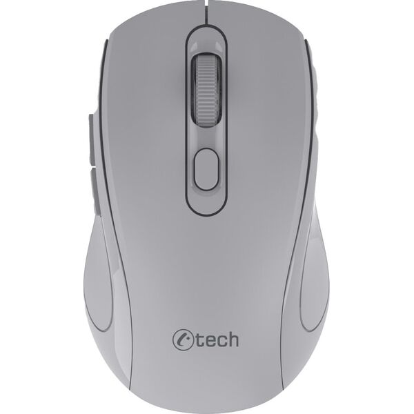 C-TECH ποντίκι Dual mode, ασύρματο, 1600DPI, 6 κουμπιά, γκρι, USB nano receiver