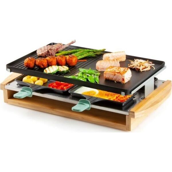 Grill elektryczny Domo Domo Raclette D09246G Bamboo black - 1200W