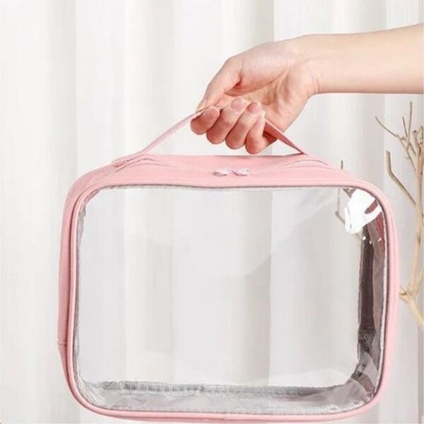eCarla Kosmetyczka organizer na kosmetyki różowa 26x20x11cm KS105WZ2