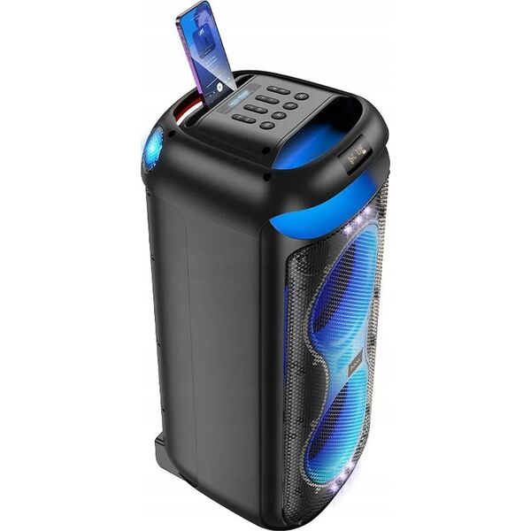 HOCO ηχείο bluetooth + 2 x ασύρματα μικρόφωνα HA13 Max μαύρο