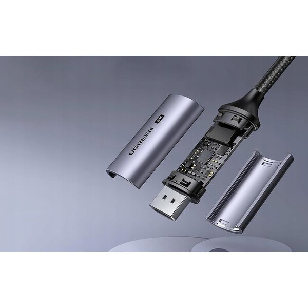 Kabel USB Ugreen USB-C - DisplayPort 2 m Szary (6941876221585)