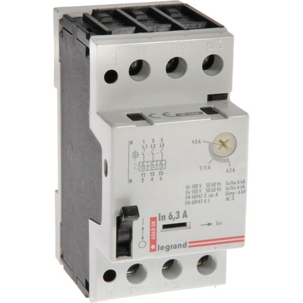 Legrand Wyłącznik silnikowy 3P 2,5kW 4-6,3A M 250 6,3 606808