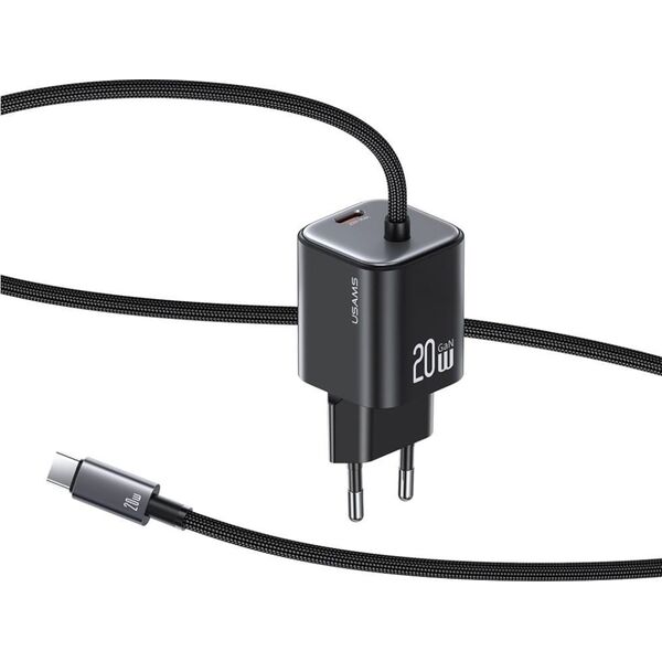 Φορτιστής τοίχου USAMS JC Series CC261 20W GaN Mini Fast Charger 2xUSB-C λευκό