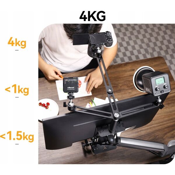 Uchwyt Mocowanie VESA na Monitor + 3x Ramię Głowica 3D 1/4'' Ulanzi / VS01