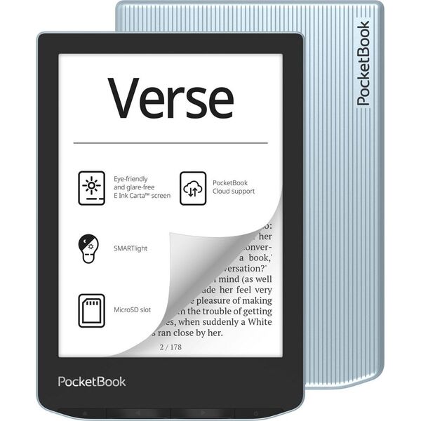 Ηλεκτρονικός αναγνώστης PocketBook Verse 6" 8GB Bright Blue (PB629-2-WW), Μπλε