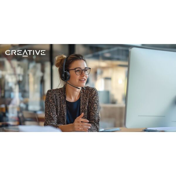 Słuchawki przewodowe Creative HS-230     z mikrofonem USB czarny