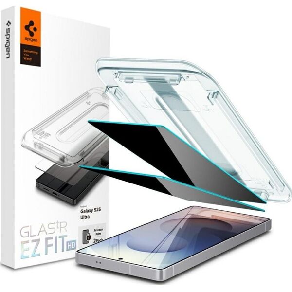 SZKŁO PRYWATYZUJĄCE SPIGEN GLAS.TR ”EZ FIT” HD 2-PACK GALAXY S25 ULTRA PRIVACY