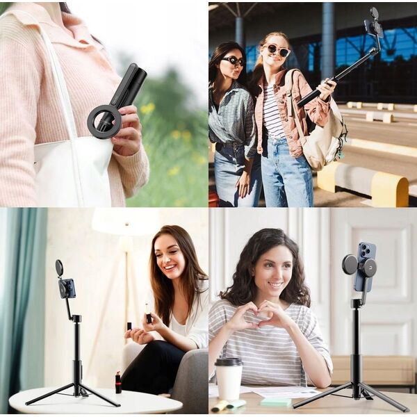 Kijek SELFIE Stick Statyw 1.6m na Magnes MagSafe Telefon Smartfon + PILOT / MG-002 MAX
