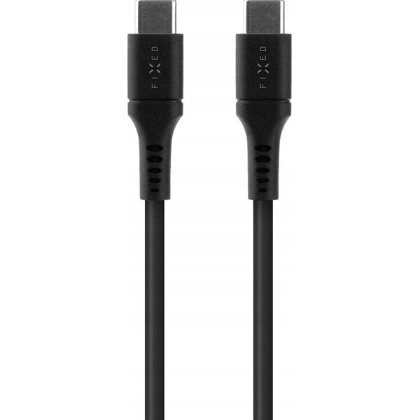 Fixed Fixed | Liquid Silicone Cable USB-C/USB-C, 1.2m, 60W | FIXDLS-CC12-BK