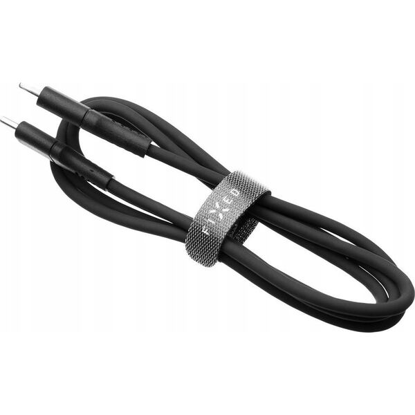 Fixed Fixed | Liquid Silicone Cable USB-C/USB-C, 1.2m, 60W | FIXDLS-CC12-BK