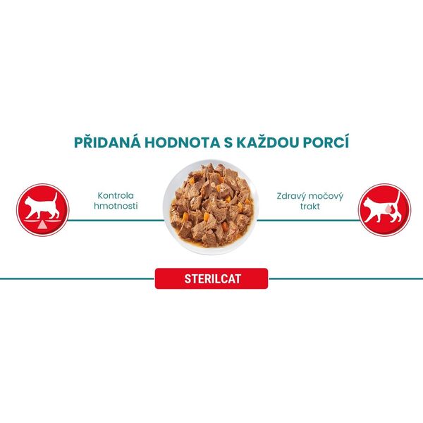 PURINA ONE STERILCAT βοδινό, κοτόπουλο, σολομός, γαλοπούλα 40x85g