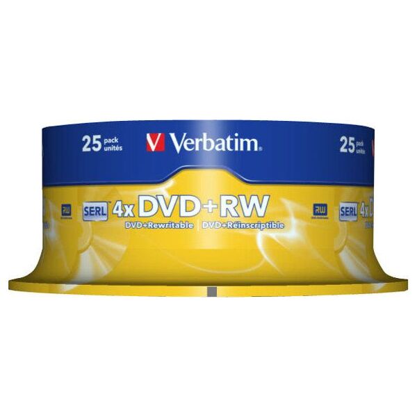Verbatim DVD+RW 4.7 GB 4x 25 sztuk (43489)