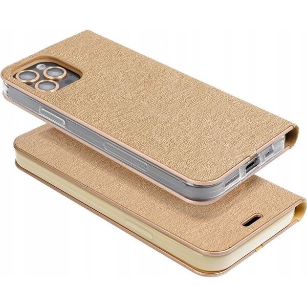 Θήκη LUNA Book Gold για XIAOMI Redmi Note 14 PRO 5G / 14 PRO PLUS 5G χρυσό