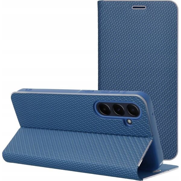 Θήκη LUNA Book Carbon για XIAOMI Redmi Note 14 PRO 5G / 14 PRO PLUS 5G μπλε