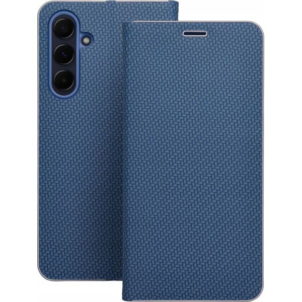 Θήκη LUNA Book Carbon για XIAOMI Redmi Note 14 PRO 5G / 14 PRO PLUS 5G μπλε