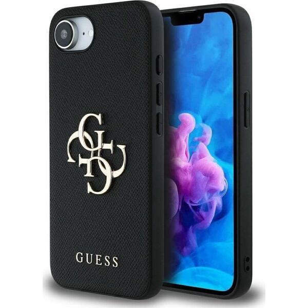 Etui Guess Grained Big 4G Logo Small     Classic Logo do iPhone 16e czarny