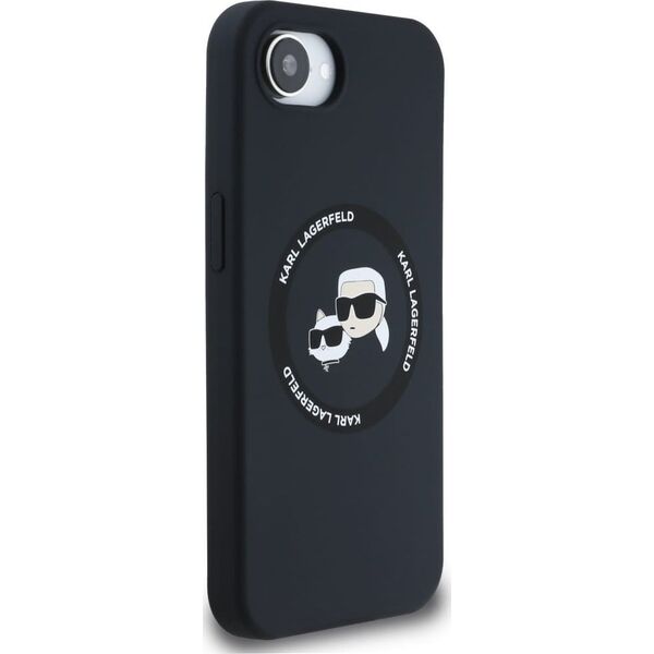 Etui Karl Lagerfeld Silicone             Karl&Choupette Heads MagSafe do iPhone 16e czarny