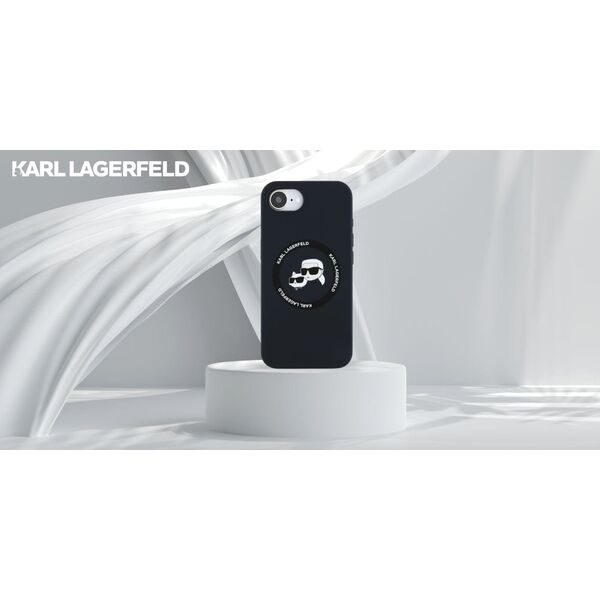 Etui Karl Lagerfeld Silicone             Karl&Choupette Heads MagSafe do iPhone 16e czarny