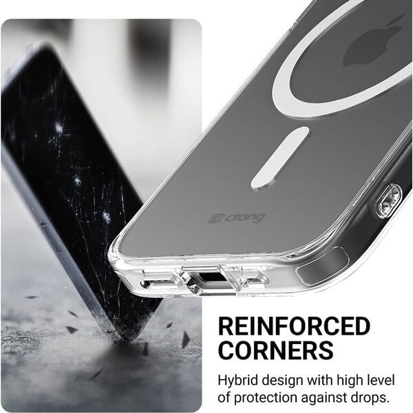 Crong Clear MAG Cover - Etui iPhone 16e MagSafe (przezroczysty)