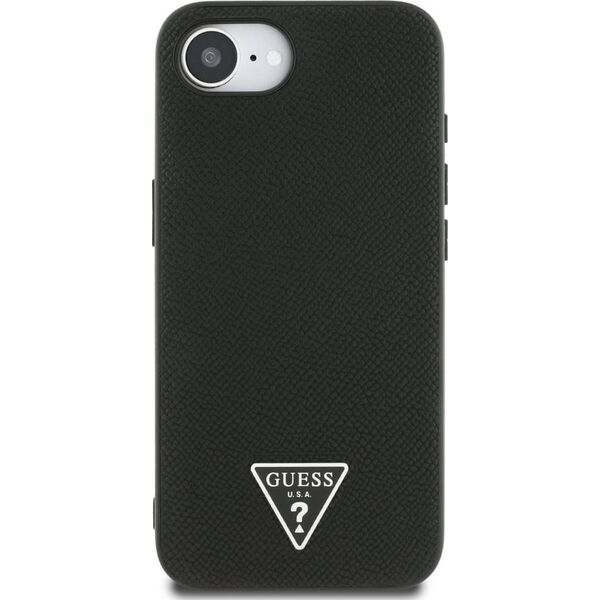 Case Guess Grained Triangle MagSafe for iPhone 16e black