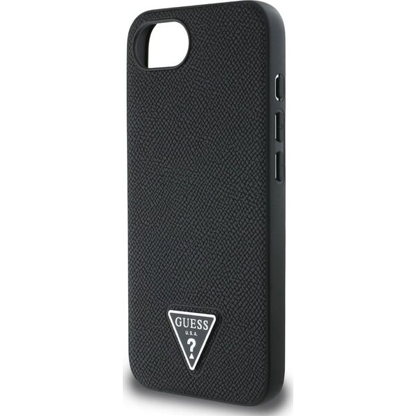 Case Guess Grained Triangle MagSafe for iPhone 16e black