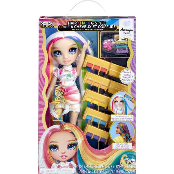 MGA Rainbow High Lalka Hair Chalk & Style Amaya tęczowa 526780