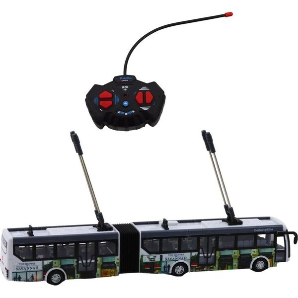 Trolejbus Miejski Zdalnie Sterowany RC Światła Transport Publiczny EDUKAMP