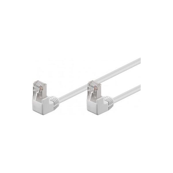 Goobay goobay Patchk CAT5e F/UTP 2x90° wh 0,50m - 96061