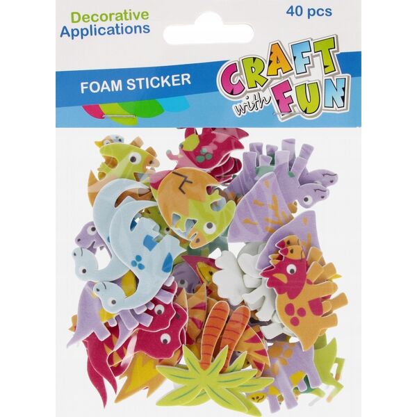 ΔΙΑΚΟΣΜΗΤΙΚΟ DEK EVA ΔΕΙΝΟΣΑΥΡΟΣ SPRZYL 40ΤΕΜ Craft with Fun 12/288
