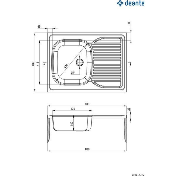 Zlewozmywak Deante Tango ZM6_3110 Stal dekor