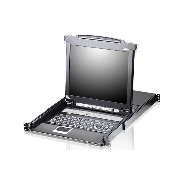 Κονσόλα KVM Aten ATEN KVM 16 port LCD 19'' + πληκτρολόγιο + επιφάνεια αφής USB-PS/2 - CL5716N-ATA-AG