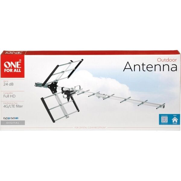 Antena RTV One For All ANTENA zewnętrzna SV 9354 ze wzmacniaczem 23 dB, do 50 km od nadajnika / ONE FOR ALL - SV9354