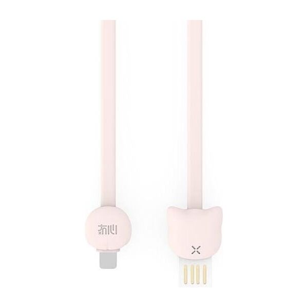 Kabel USB maoxin Maoxin Vitality Cat Series kabel USB Lightning 1M 2.1A różowy