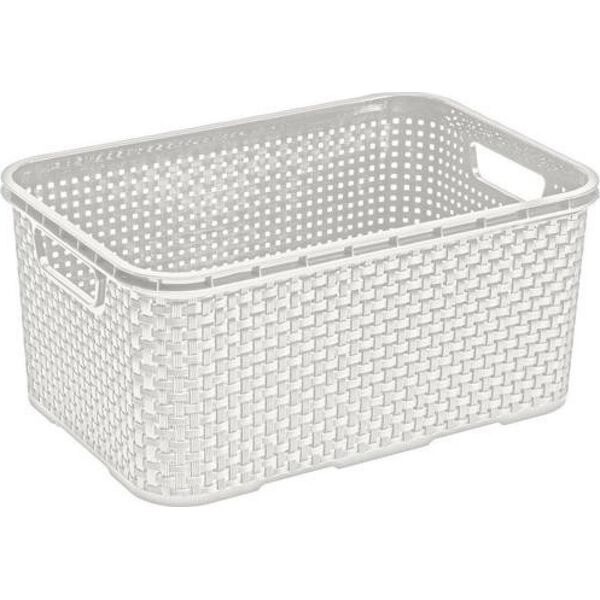 Branq Koszyk rattanowy 7L BranQ biel antyczna