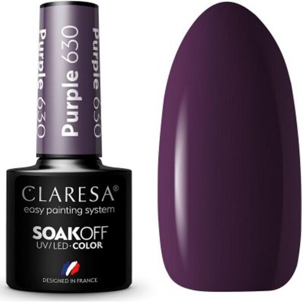 Claresa CLARESA Lakier hybrydowy PURPLE 630 -5g