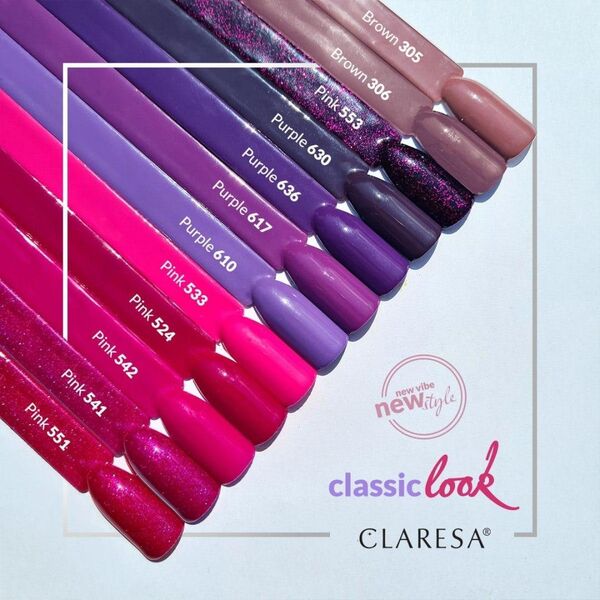 Claresa CLARESA Lakier hybrydowy PURPLE 630 -5g