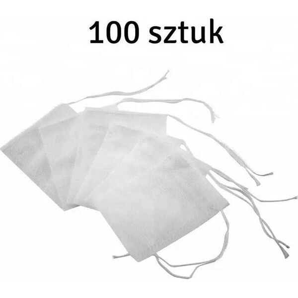 Aptel 100 Woreczków do Zaparzania Herbaty 7x5cm 100sztuk białe AG967