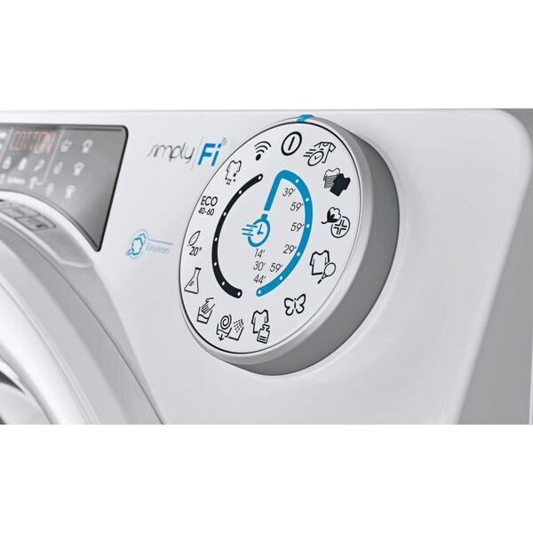Pralka Candy Candy | RO 1486DWME/1-S | Washing Machine | Energy efficiency class A | Front loading | Washing capacity 8 kg | 1400 RPM | Depth 53 cm | Width 60 cm | Display | TFT | Steam function | Wi-Fi | White