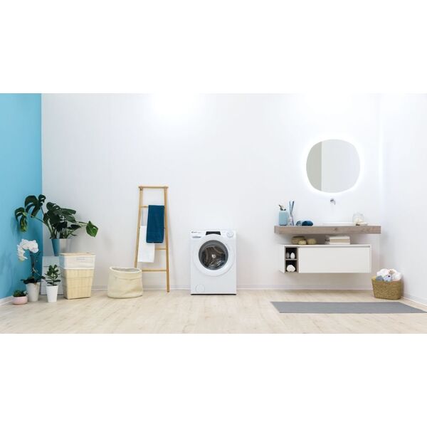 Pralka Candy Candy | RO 1486DWME/1-S | Washing Machine | Energy efficiency class A | Front loading | Washing capacity 8 kg | 1400 RPM | Depth 53 cm | Width 60 cm | Display | TFT | Steam function | Wi-Fi | White