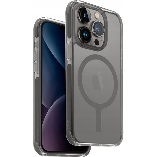 Uniq UNIQ etui Combat iPhone 15 Pro 6.1" Magclick Charging szary/frost grey
