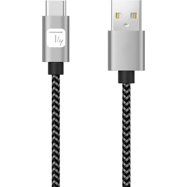 Techly ICOC MU2AC-020-AL kabel USB USB 2.0 2 m USB A USB C Czarny, Szary